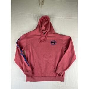 Vintage Maui and Sons Hoodie Medium Pink Shark Logo Since 1980 Surf Retro